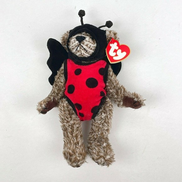 TY Attic Treasures BUGSY the Lady Bug Teddy Bear  8" NWT Stuffed Plush Toy - Picture 2 of 8